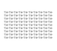 90 conjuntos de tornillos para encuadernación de libros de 10 x 9,5 mm, kit variado de tornillos Chicago de latón, remaches para cuero de cabeza redonda con acabado por (Plata)