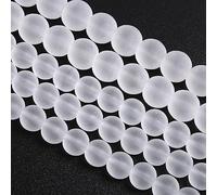 90 cuentas espaciadoras de cristal blanco mate de 4 mm para hacer joyas, pulseras, collares