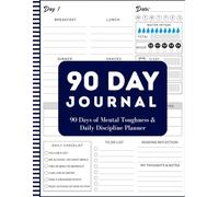 90 Day Journal and Challenge Tracker: Challenge Your Self Tith This Daily Mental Toughness & Daily Discipline Planner, 8.5×11, 115 Pages | Daily Checklists | Weekly Reflections