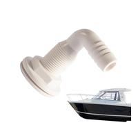 90 Degree Angled Thru-Hulls, ABS Connector, 3.23x2.01 In Drain Attachment, Secure Installation Device, Marine Supplies, Best Usage Accessory for Boat Yacht Vessel Dock Plumbing Watercraft Daily Repair