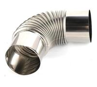 90 Degree Elbow Chimney Liner Bend, Stainless Steel Multi Flue Stove Pipe, High Temperature Chimney Fitting for Camping Stoves Water Heaters Hot Tents(60mm)