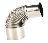 90 Degree Elbow Chimney Liner Bend, Stainless Steel Multi Flue Stove Pipe, High Temperature Chimney Fitting for Camping Stoves Water Heaters Hot Tents(80mm)