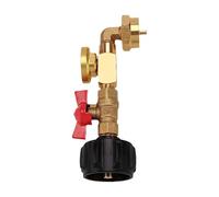 90-Degree Propane Refill Adapter with Gauge Valve, Camping Stove Adapter, Propanes 1lb Tank Adapters for Outdoor BBQ, Hiking, Tailgating and Urgency Use, 16.4x6.2x5.7 inches