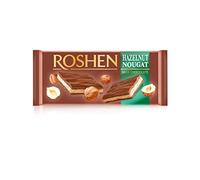 90 G CHOCOLATE CON LECHE Y TURRON NOUGAT DE AVELLANAS ROSHEN - CAJA DE 20 UNIDADES