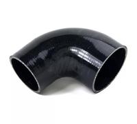 90 grados 57-63mm codo reductor de silicona acoplador de manguera reforzada de 3 capas turbo/intercooler/manguera de succión mangueras hidráulicas industriales (57-63 mm, negro)
