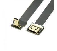 90 grados abajo ángulo FPV Micro HDMI macho a mini HDMI hembra FPC cable plano para multicopter fotografía aérea
