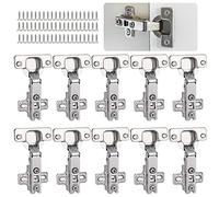 90 grados de parada de esquina-10 Piezas Bisagras de Armario, Bisagras de Armario, Bisagra de Rollo Frío con Tornillos,Puertas de Armario de Cocina, Adecuado para Puertas de Armario de Cocina