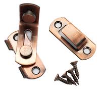 90 La licenciatura Derecha Ángulo Puerta Pestillo Aldaba Doblado Pestillo Hebilla Tornillo Corredizo Bloquear Barril Tornillo con Empulgueras para Puertas y Windows