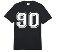 90 Number Ninety Team Sports Diseño gráfico a Juego Varsity Comfort Colors Adult Heavyweight T-Shirt