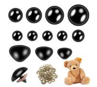 90 Piezas 10-22mm Nariz de Seguridad y Ojos de Seguridad para amigurumi con Arandelas Ojos de Plastic Ojos de Muñecas para Fabricación de Muñecas, Títeres de Osos de Peluche y Juguetes de Ganchillo
