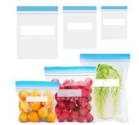 90 Piezas Bolsas Congelacion Reutilizables, Bolsas para Congelar Alimentos de Primera Zip Reutilizables para congelar alimentos de primera Calidad zip para Fruta Verduras Carne Sándwich
