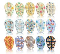 90 Unidades 15 Estilos Parches Oculares Adhesivos para Niños - Bloqueo de Luz Transpirable - Parches Oculares de Dibujos Animados - Vendaje Ocular de Tela No Tejida para Niños con Ojo Vago