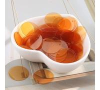 90 unids/lote de lentejuelas transparentes de 20mm, lentejuelas redondas grandes, manualidades de costura con orificio lateral para prendas, accesorios DIY