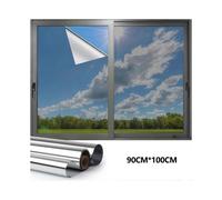 90 x 100cm Window Privacy Film Office Home Balcony One Way UV Blocking Static Cling Glass Film - Sil