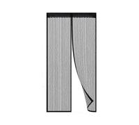 90 X 210cm Magnetic Door Insect Screen Mesh Door Curtain Top-to-bottom Seal Shuts Automatically (black)