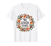 90 Years Loved 90th Birthday Funny 90 Year Old Women's Camiseta