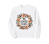 90 Years Loved 90th Birthday Funny 90 Year Old Women's Sudadera