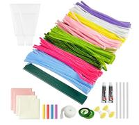 900 Pedazo limpiapipas Manualidades，Limpia Pipas para Manualidades，Flores manualidade，Set Creativo Hecho a Mano para niños