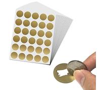 900 piezas, 25mm, Tarjeta Rasca Pegatinas, Scratch Sticker - Oro Circulo