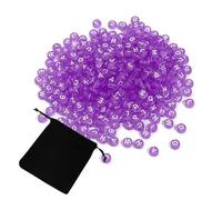 900 piezas de cuentas de pulsera, 1 pieza de bolsa de terciopelo, cuentas sueltas de joyería transparente, cuentas de letras redondas, cuentas colgantes de joyería