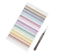 900 piezas de diamantes de imitación autoadhesivos coloridos, 3 mm, 4 mm, 5 mm, hojas redondas de cristal para manualidades, decoración, maquillaje y joyería