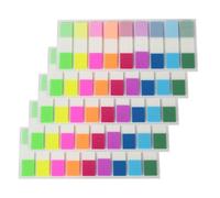 900 unidades de tiras adhesivas transparentes, notas adhesivas de PET, reutilizables, impermeables, resistentes al desgarro, 9 colores, 100 hojas por color, para estudio, libro de leyes, oficina