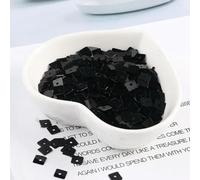 900 Unids/lote 5 mm Forma Cuadrada Plana Lentejuelas Paillettes Costura Artesanía de Boda PVC Lentejuelas Sueltas Planas Para Mujeres Accesorios de Prendas-Negro