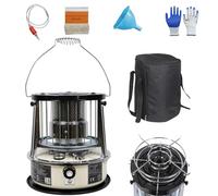 9000 BTU estufa de parafina Tanque de 4,6L estufa de queroseno Calefacción de emergencia sin electricidad Calentador para camping, garaje, hogar y emergencias.,Off-white-height-increasing