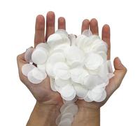9000 piezas de confeti de papel biodegradable de Lvory blanco de 1 pulgada, confeti blanco de cumpleaños para globos, celebración, baby shower, ceremonia, decoración de cumpleaños, aniversario (75 g)
