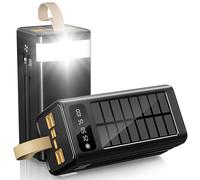 90000mAh Cargador Solar 35W Rápido Sin Fillos Campeggio Viaggi Alta Capacidad, Impermeable, con Linterna LED integrada, Compatible con Todos los Dispositivos electrónicos Ideal para