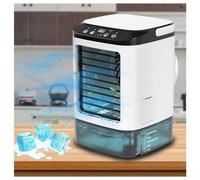900ml Aire Acondicionado Coche, Depósito 900ml,con Caja De Hielo,3 Velocidades Ventilador Enfriador De Aire 2 Modos de Nebulización,LED Coloridos Ventilador Enfriador De Aire Oficina En Casa