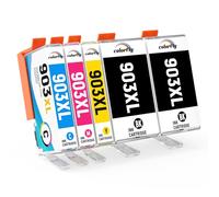 903XL 903XL - Cartuchos de Impresora 903 XL compatibles con HP 903 903 para Cartuchos de Impresora HP Officejet 6950 6960 Officejet Pro 6970 ( Negro × 2, Cian, Magenta, Amarillo, 5 Unidades)