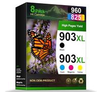 903XL Multipack Compatible para HP 903 XL HP 903 Multipack Cartuchos de Impresora para HP Officejet 6950 6960 Cartuchos de Tinta para HP Officejet Pro 6970 6960 Cartuchos ( Paquete de 8)