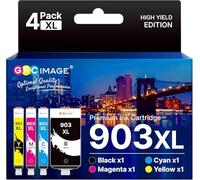 903XL Multipack para HP 903 Cartuchos de Impresora para HP 903 XL Compatible con Officejet 6950 Officejet Pro 6970 6960 6974 ( Negro, Cian, Magenta Amarillo, Pack de 4
