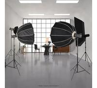 90cm/ 35.4in Release Rápido Softbox Parabólico Softbox Plegable con Rejilla de Montaje Bowen para Fotografía Studio Photography Retrato Stream Cableado Al Cableado de Sonido Al del Sonido (120 cm)