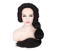 90cm Cartoon Anime Jasmine Princess Cosplay Wigs For Women Halloween Costume Party Black Long Hair Wig