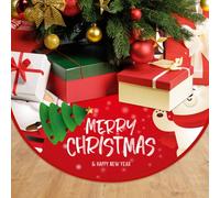 90CM Cubre pie Arbol de Navidad Falda de árbol Circular Cubre Manta Redonda para Arbol de Navidad Falda Punto Rojo Falda Arbol Navidad Faldón para Árbol De Navidad pour Décorations de Noël