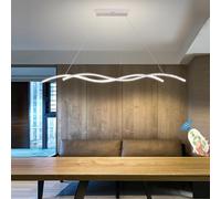 90cm Moderna Lámpara LED Lámpara Colgante 45W Comedor Lámpara de mesa Regulable Lámparas de Techo Para Cocina Salon Restaurante Altamente Ajustable Candelabro Colgantes Dormitorio Oficina Estudio Luz
