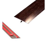 90cm Profilo Di Transizione A T In Alluminio Per Pavimenti - Striscia Soglia Porta E Giunzione Per Laminato, Piastrelle E Parquet(Black walnut)