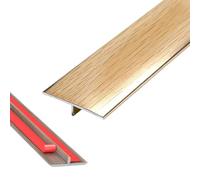 90cm Profilo Di Transizione A T In Alluminio Per Pavimenti - Striscia Soglia Porta E Giunzione Per Laminato, Piastrelle E Parquet(Light gold)
