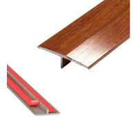 90cm Profilo Di Transizione A T In Alluminio Per Pavimenti - Striscia Soglia Porta E Giunzione Per Laminato, Piastrelle E Parquet(Brownish-red)