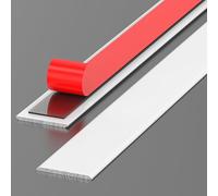 90cm Tira De Umbral Perfil En T De Conexión De Suelos, Perfil De Transición Para Suelo Aluminio, Tira De TransicióN De Piso, Tiras De Revestimiento Para Puerta Fácil Instalación(White,1.2cm/0.47in)