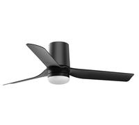 Ø 90cm Ventilador de Techo LED Luz Punt Tub Negro DC Ventilador Mando a Dista...