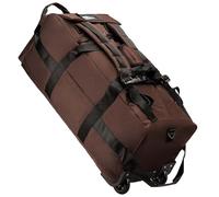 90L Mochila de Viaje con Ruedas Bolsa de Viaje con Ruedas Bolsa de Lona Impermeable Grande Bolso de Mano Cabina Deportes Gimnasio Viaggio Camping Wheeled Duffel Travel Bag (Marrón)