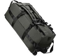 90L Mochila de Viaje con Ruedas Bolsa de Viaje con Ruedas Bolsa de Lona Impermeable Grande Bolso de Mano Cabina Deportes Gimnasio Viaggio Camping Wheeled Duffel Travel Bag (Verde)