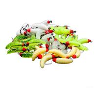 90PCS TPE Soft Worm Lures Pre-Rigged Hooks para bass Trout 90PCS | Pre-rigged hooks, ready to , saves setup time, ideal for para bass and trout, para durable TPE build