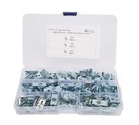 90pcs U Type Car Fasteners Clip Nut, Auto Body Panel Replacement Clips, Anti Rust Zinc Plated Carbon Steel Fastener Set with M4 M5 M6 Sizes, for Electric Cars Motorcycles Tractors