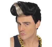 90s 1990s Vanilla Ice Rapero Cantante Mechas Peluca Adulto Disfraz Hombre