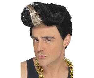 90s 1990s Vanilla Ice Rapero Cantante Mechas Peluca Adulto Disfraz Hombre