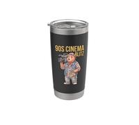90s Cine Blitz Películas Buff Pop Nostalgia Cultura Humor Vaso térmico de acero inoxidable de doble pared